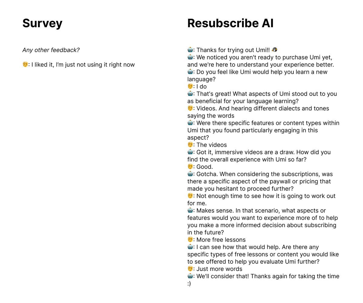 User interview vs a survey